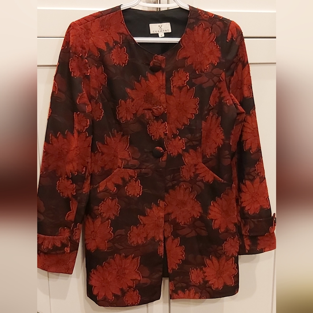 Current brocade floral jacket